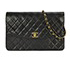 Chanel Single Flap Turnlock Shoulder Bag, &pound;3,400, Handbags, Black, Lambskin Leather, Front view